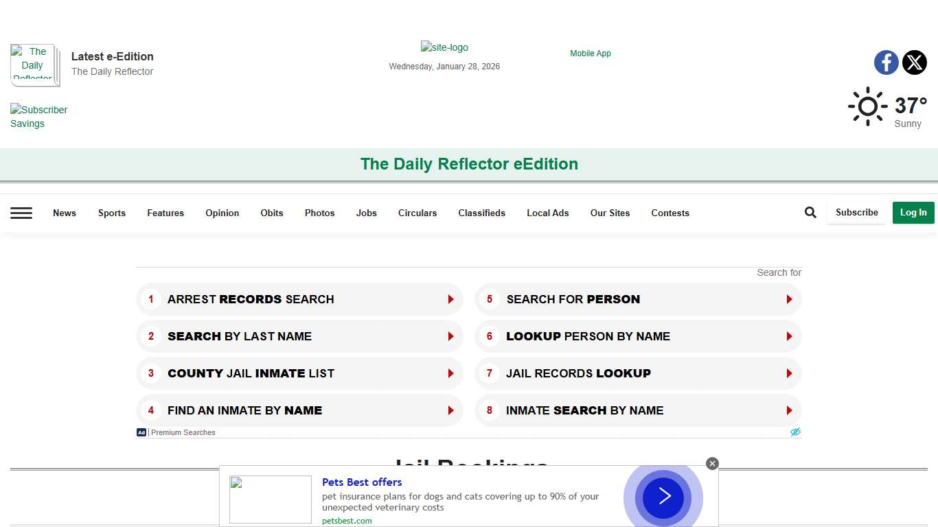 Jail Bookings reflector.com